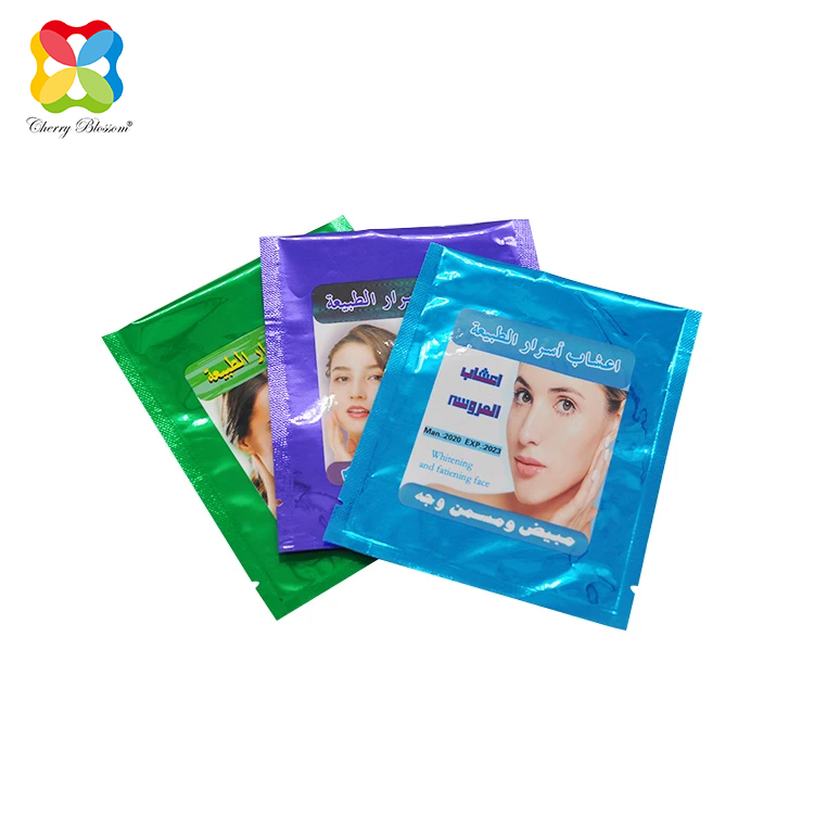 Embalatge de productes per a la cura de la pell Embalatge personalitzat Embalatge líquid Segellat trilateral Embalatge de màscara facial Embalatge de paper d'alumini Embalatge petit Bossa d'embalatge