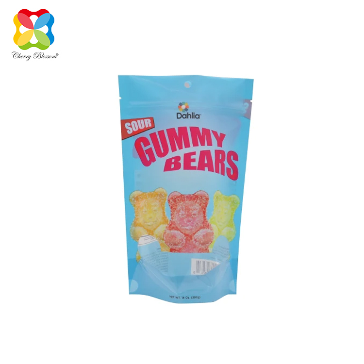 Imballaggio di caramelle Stand up Pouch Sacchetto di snack Imballaggio di vendita Imballaggio persunalizatu Stampa di logo