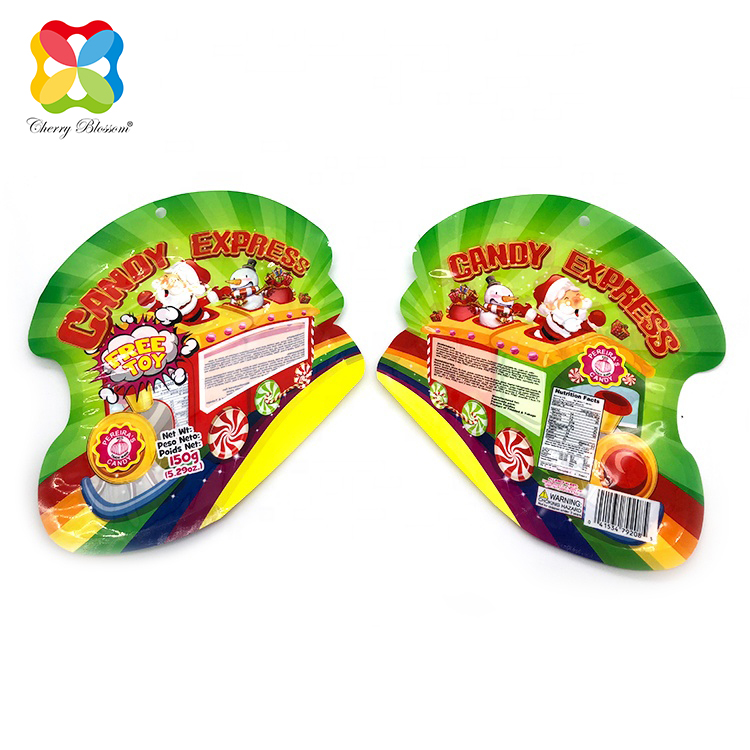 Keresimesi Candy Packaging Bag Custom alaibamu Special apẹrẹ baagi sókè