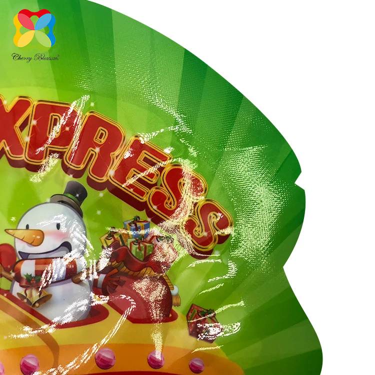 Christmas Candy Packaging Bag Custom na Irregular na Espesyal na Hugis na Bag na hugis lagayan