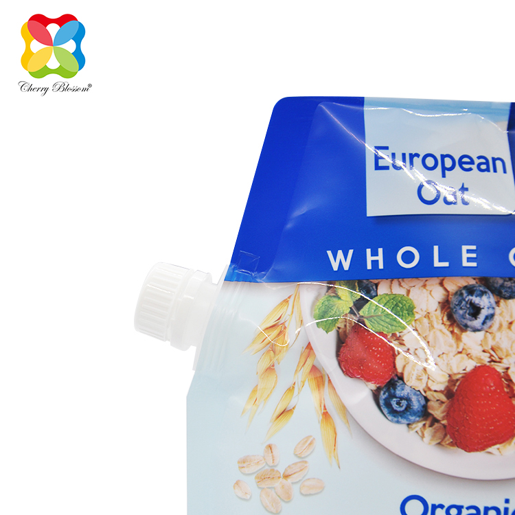 stand up pouch Customized packaging printing Logo printing Cereal packaging bags spout pouch