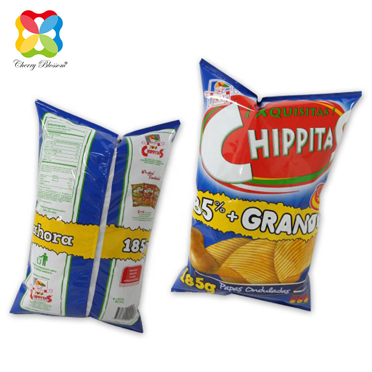 τσάντα συσκευασίας τσιπς σε ρολό μεμβράνη συσκευασίας μεμβράνη συσκευασίας Potato Chips Bag Reverse Tuck End Paper Box Bag for Chips