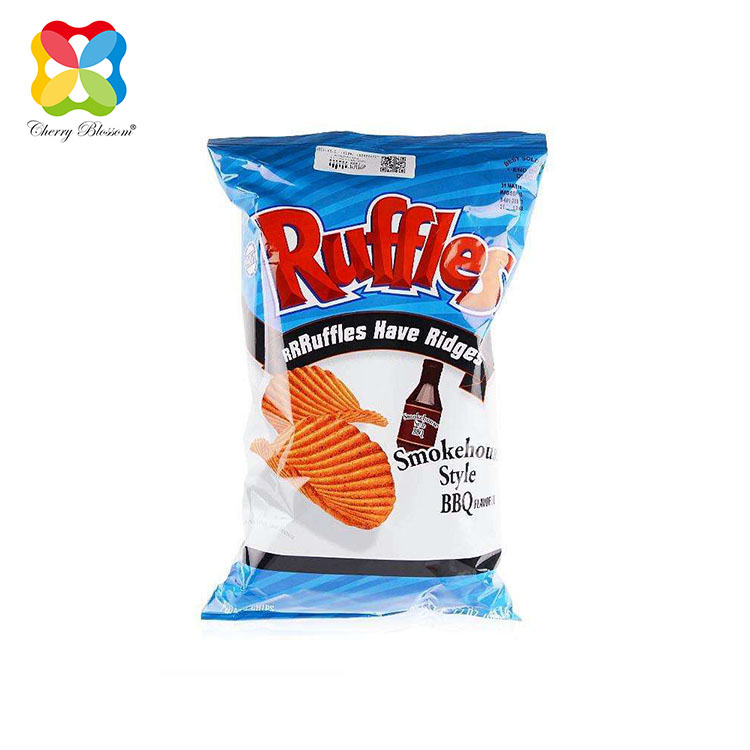 chips packaging bag roll film packaging film Potato Chips Bag Reverse Tuck End Paper Box Bag For Chips