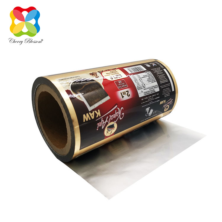 kaffepakning rull filmrull filmemballasje tre sider forseglet kaffepose