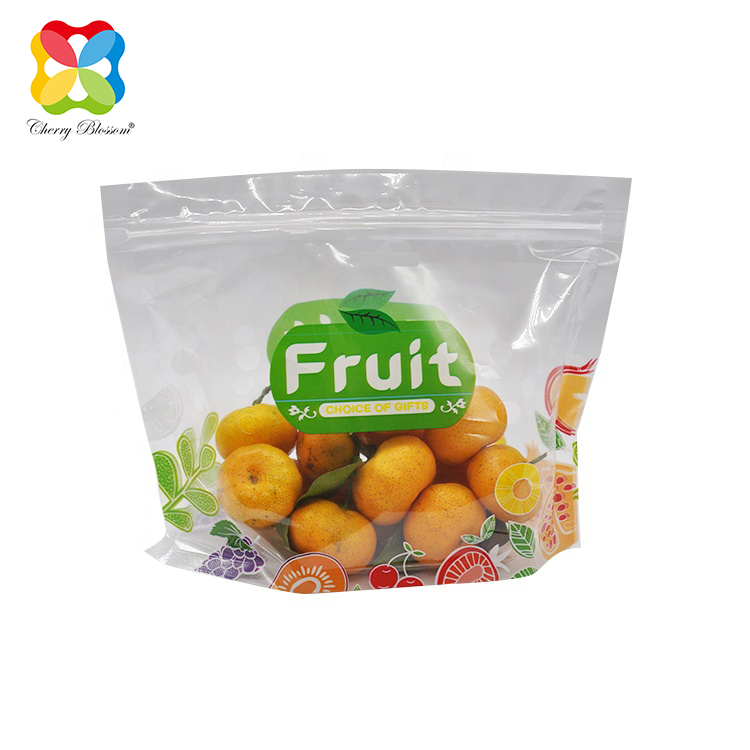 fruktpakningspose emballasjepose stående veske med fruktpose med glidelås