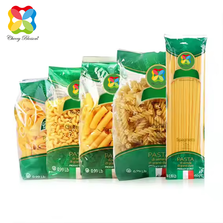 Italyen pasta Nouy anbalaj Customized enprime Emballage sak Italyen pasta makawoni Manje anbalaj espageti pasta