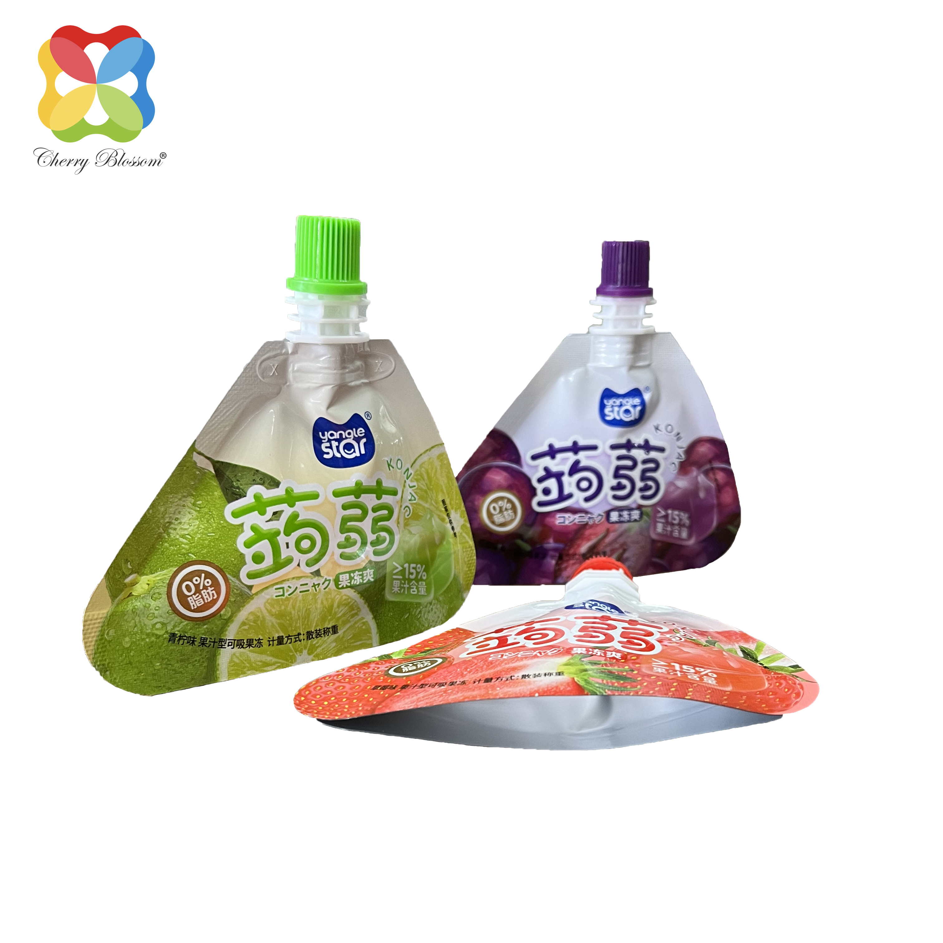 spout pouch jelly packaging custom priting Liquid Food Packaging ბავშვის საკვების შეფუთვა